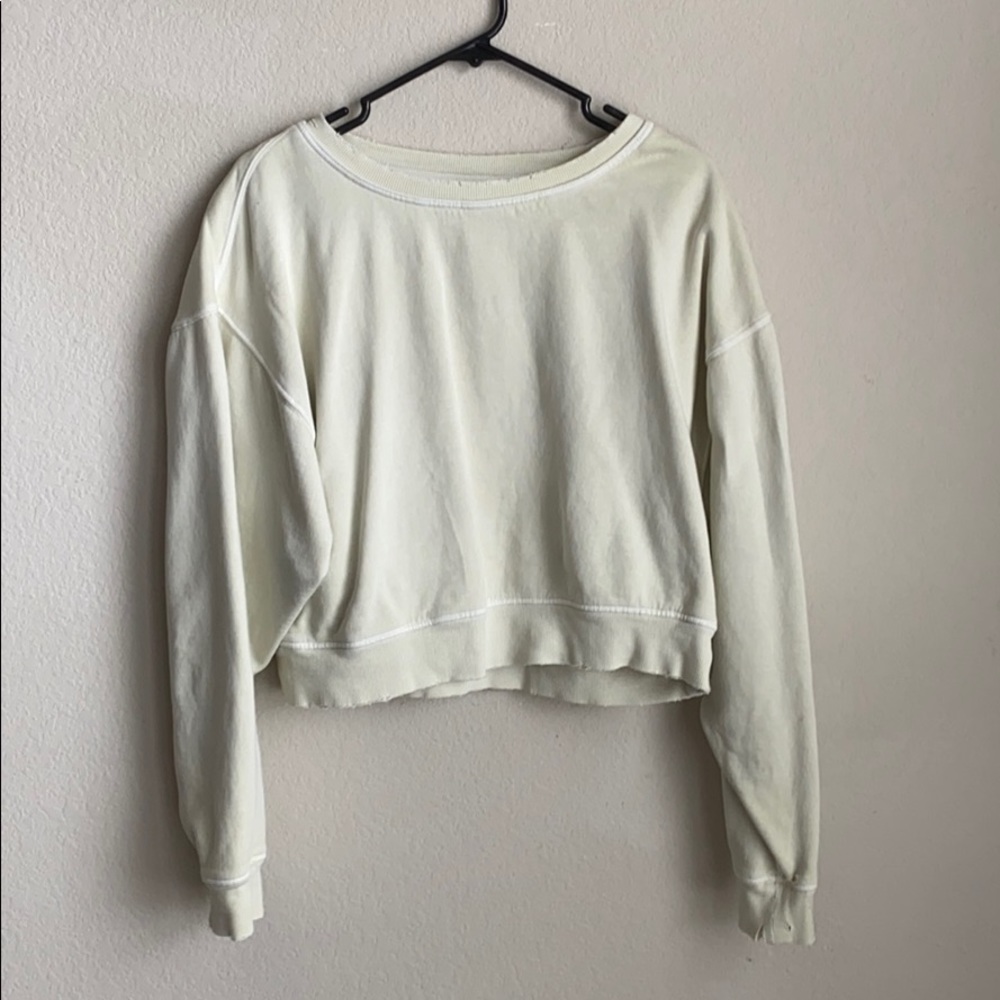 Free People Cropped Crewneck